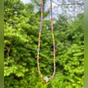 Smiley Summer Beaded Necklace